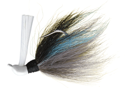 Booyah Bucktail Jig 1-8 White Aqua Shad