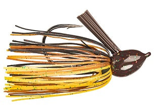 Strike King Hack Attack Fluro Jig 3-8oz Black-Brown-Amber