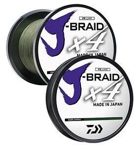 Daiwa J Braid Line x4 150yd 15lb Green