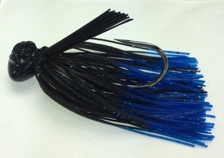 Stanley Stand-Up Football Jig 1-2oz Black-Blue Fire Tip